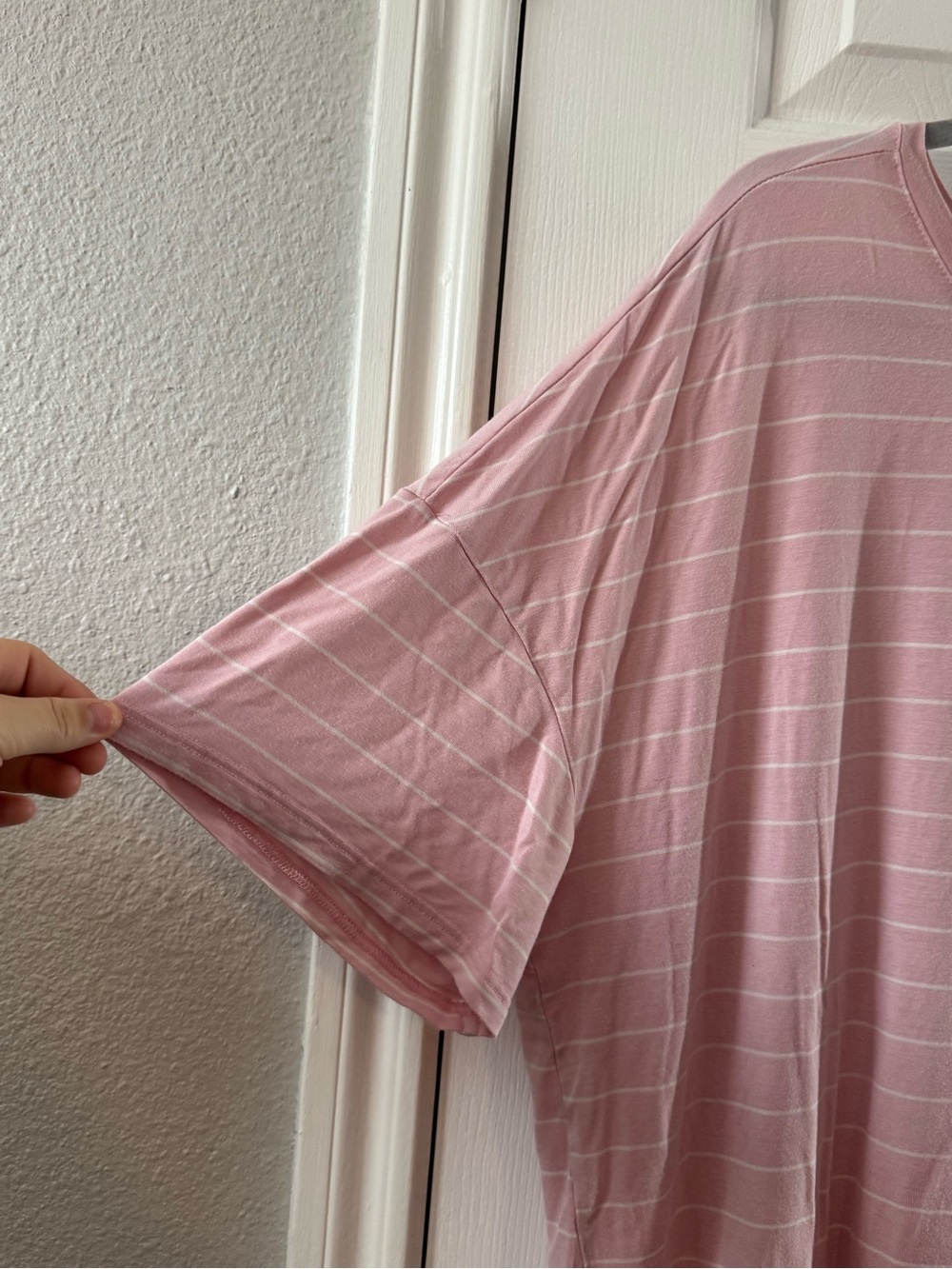 ✨5/$12 Time and Tru Light Pink Striped Scoop Neck tunic style Tee plus Xxxl (22) - Picture 6 of 10
